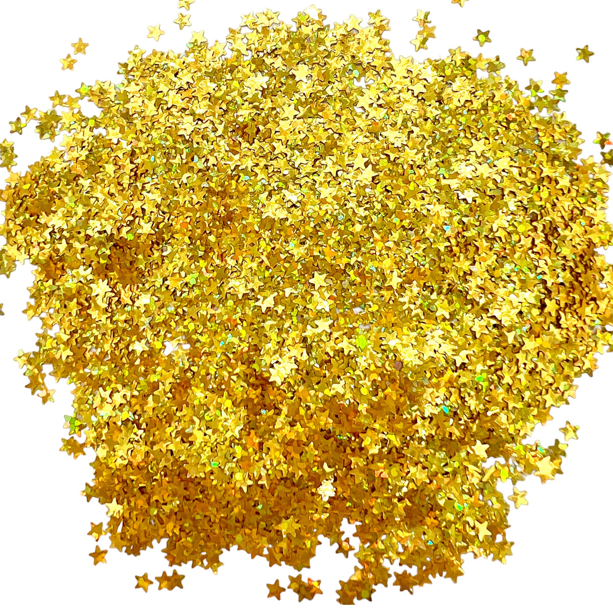 Gold Mini Stars Holographic Glitter Shapes