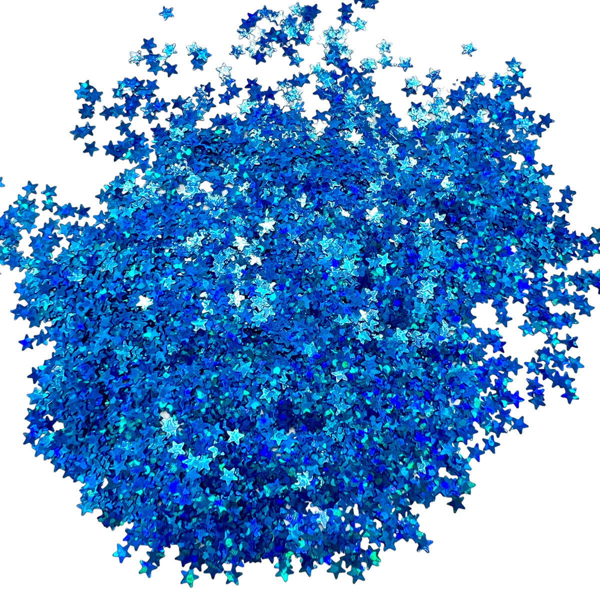 Dark Blue Mini Stars Holographic Glitter Shapes