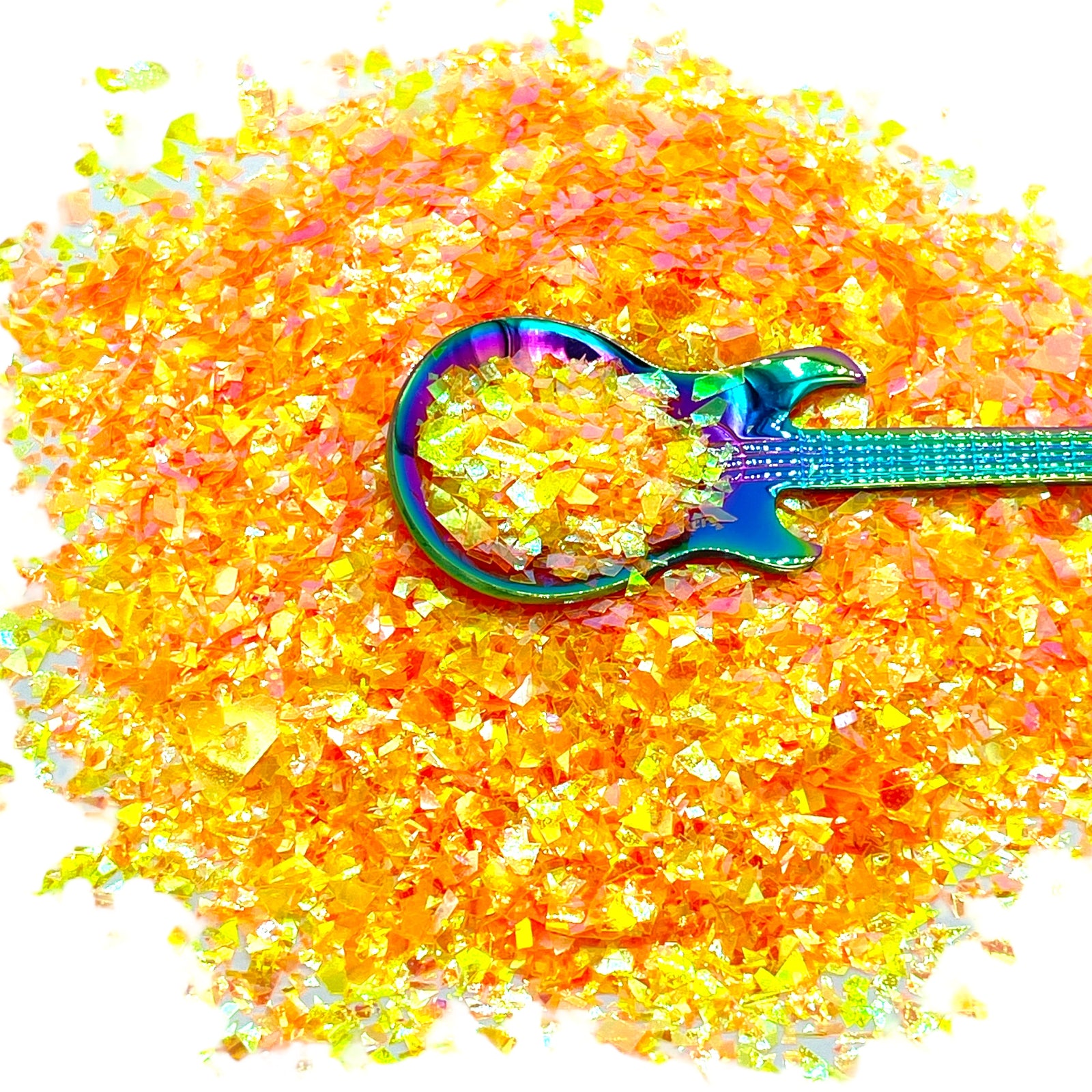 Sunny D Orange Iridescent Poxy Chunky Glitter Mix - Resin Rockers