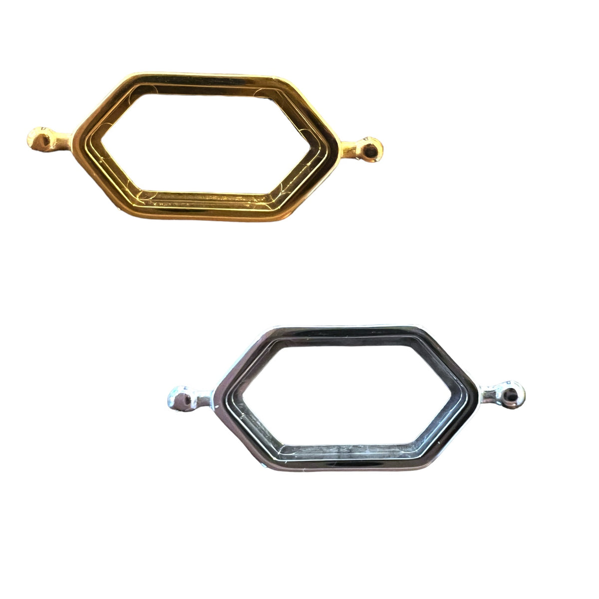 CONQUERing Open Hexbar-Shaped Spinner for DIY - Silver or Gold
