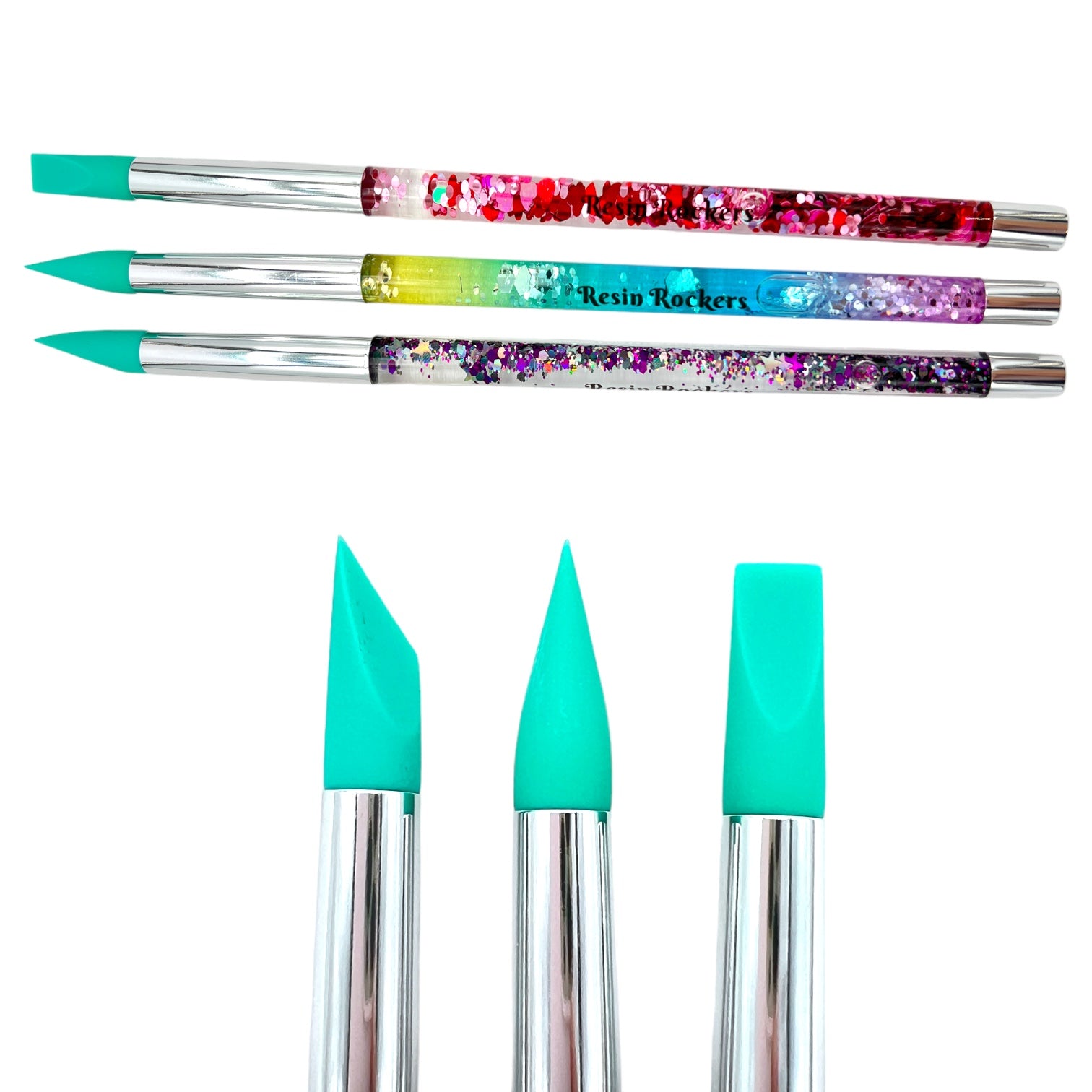 Reusable Silicone Snow Globe Glitter Brushes