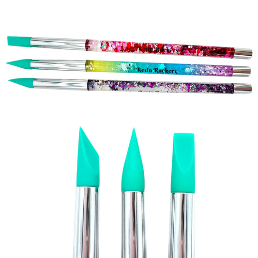 Reusable Silicone Snow Globe Glitter Brushes