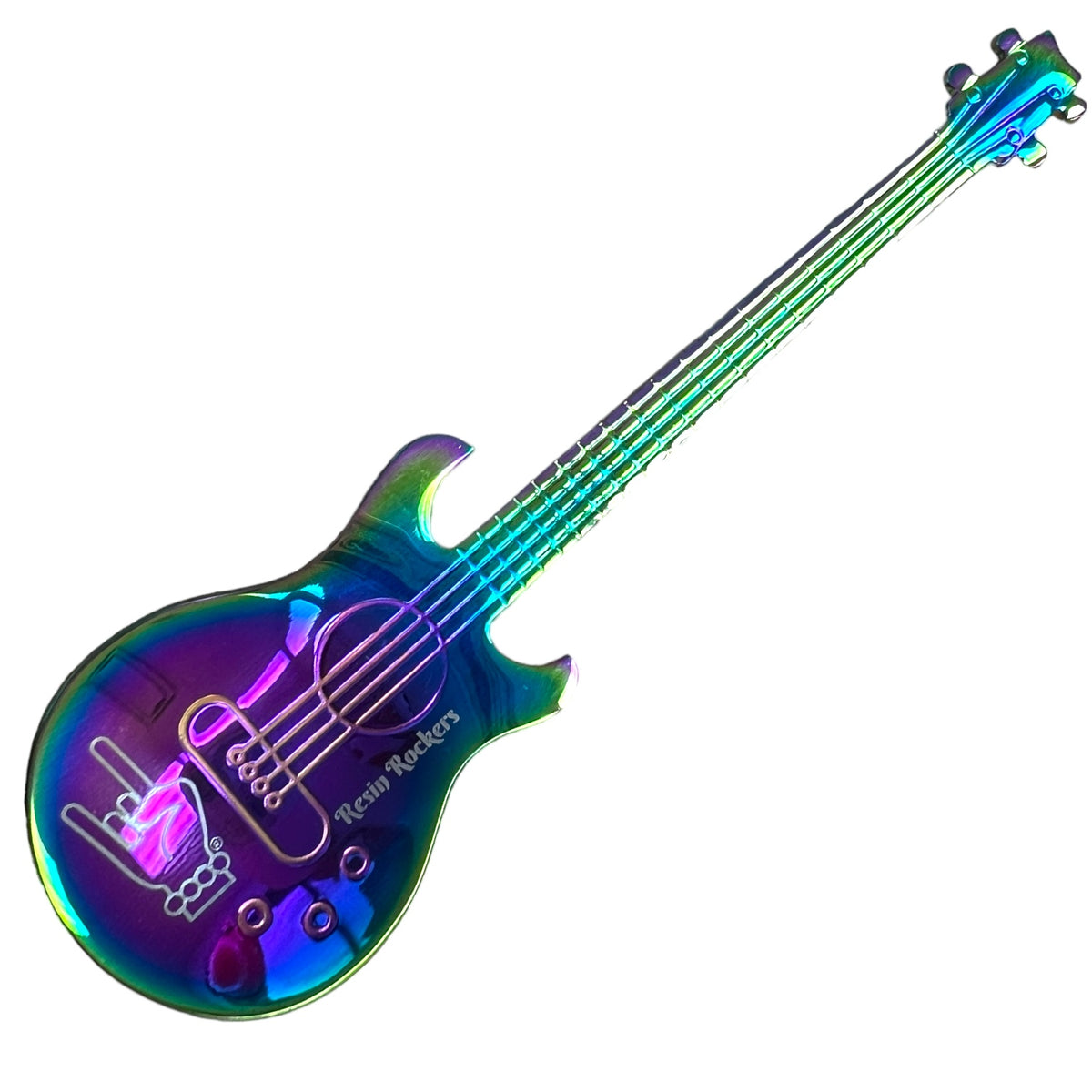 Resin Rockers Rainbow Guitar Glitter Spoon