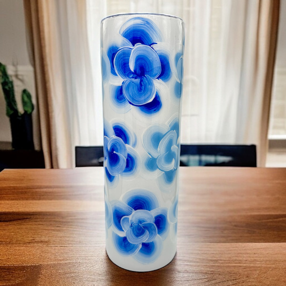 Pretty in Blue Flowers Water Bottle – Humbled Creations Within