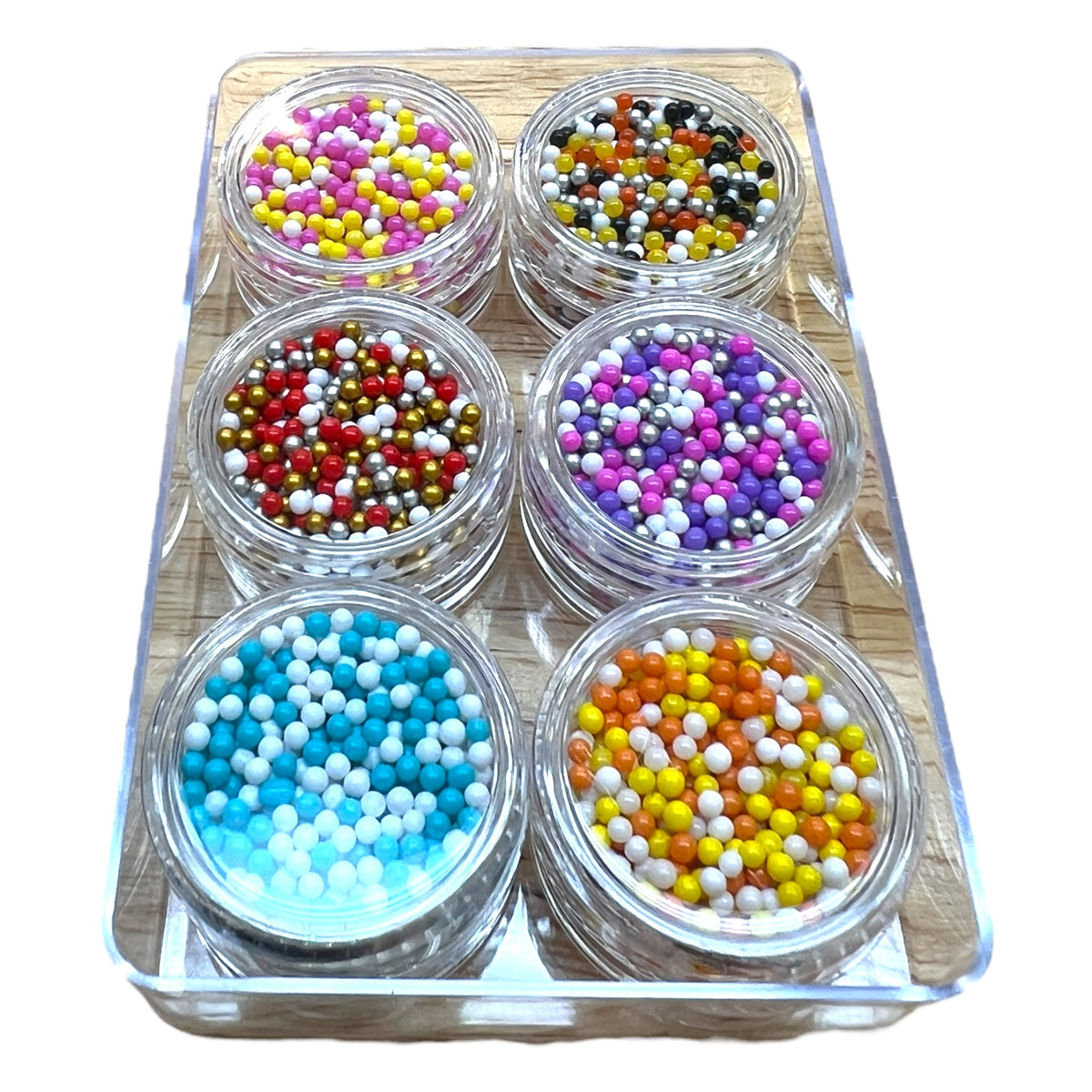 Totally Sweet Combo Set of Faux Mini Nonpareils Polymer Resin Pieces for Epoxy and UV Resin Art