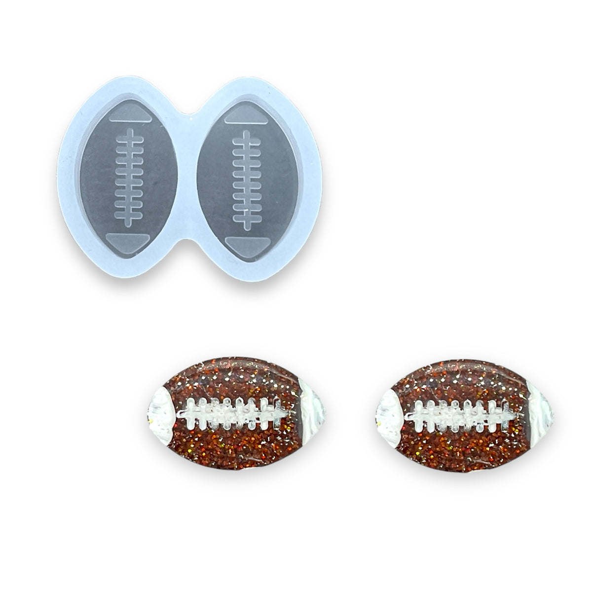 UV Safe Football Stud Earring Mold for Epoxy Resin Art