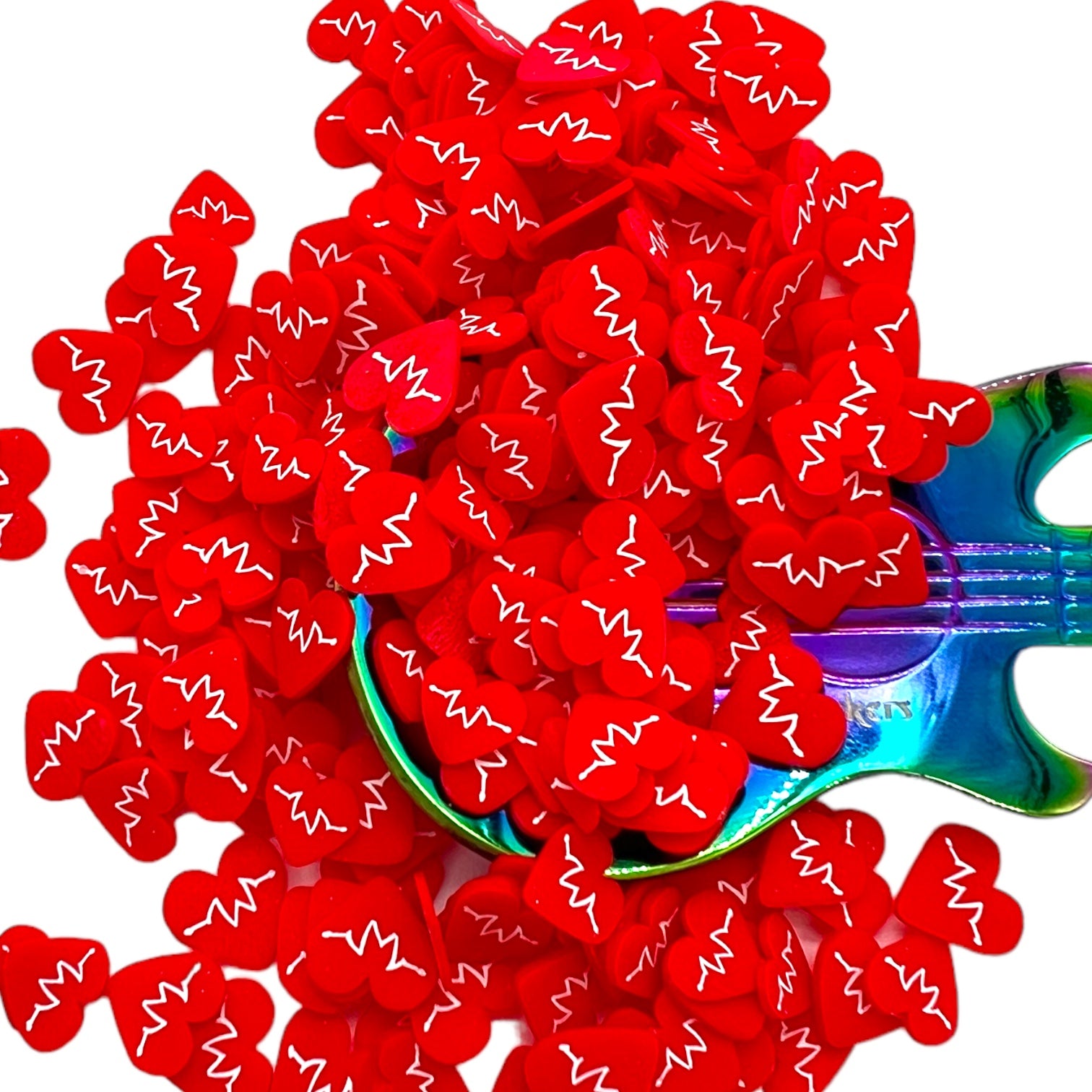 Heartbeat Polymer Clay Pieces