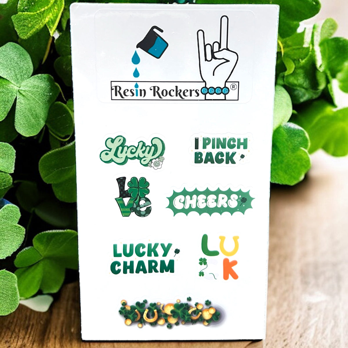 St. Patty&#39;s Sayings Clear Cast Vinyl Decals for Resin Pens and Resin Art