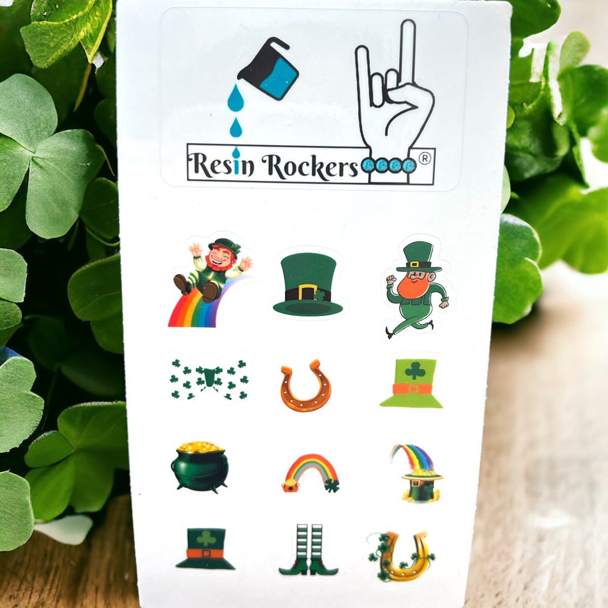 Leprechaun Fun Clear Cast Vinyl Decals for Resin Pens and Resin Art