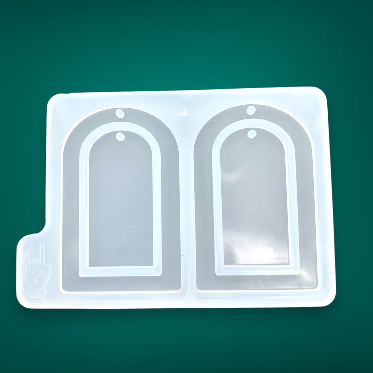 Molded Rarin Dual Arched Rectangle Dangle Earring Mold - Resin Rockers