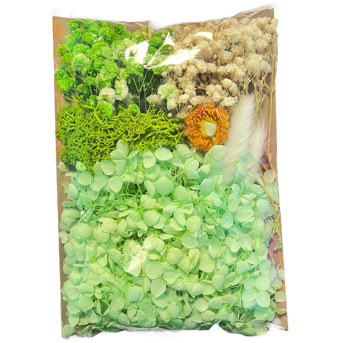 Jade Green Multi-colored Variety of Dried Real Natural Flowers For Epoxy &amp; UV Resin Art