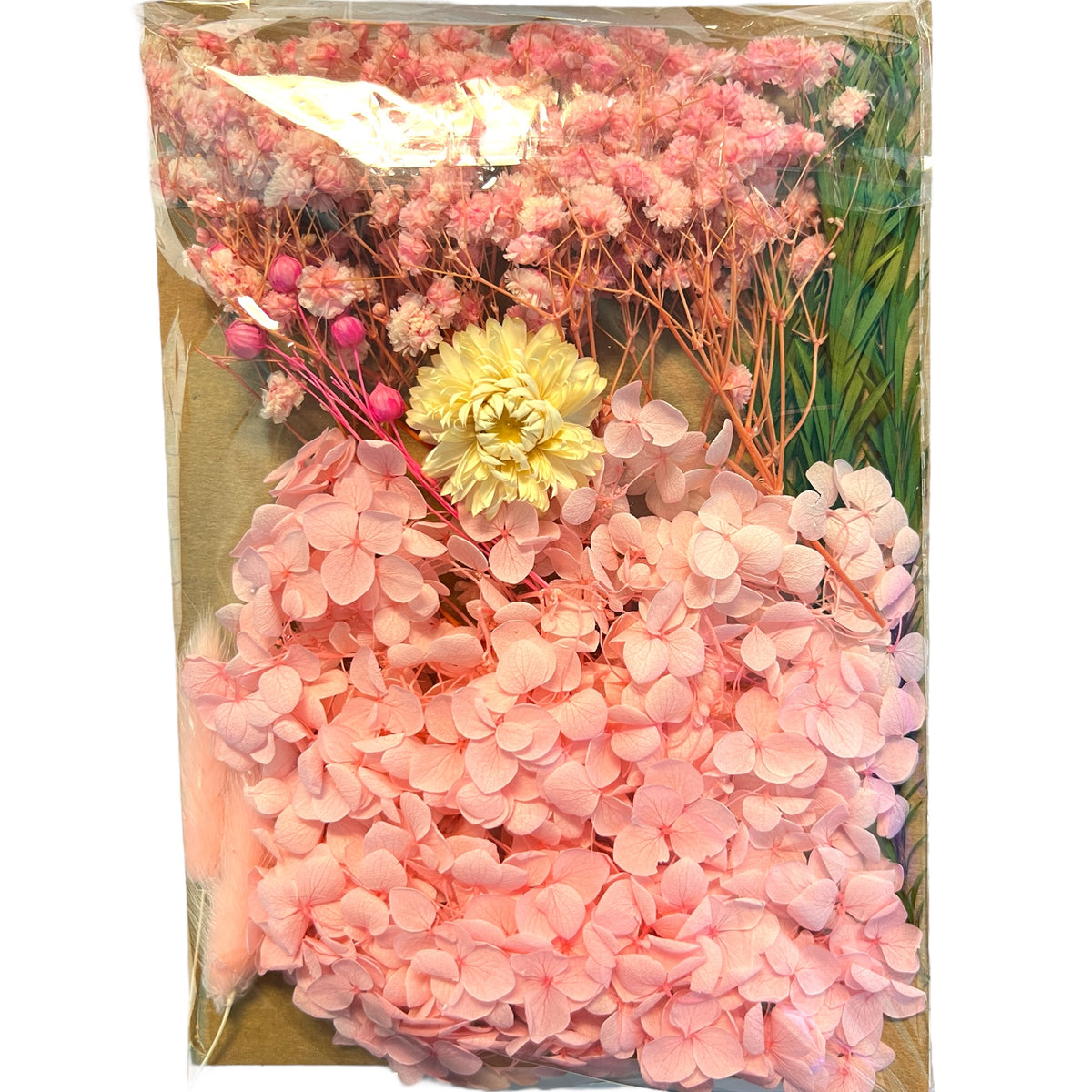Pink + White Multi-colored Variety of Dried Real Natural Flowers For Epoxy &amp; UV Resin Art