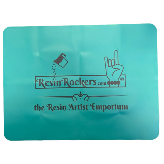 Teal Rectangular Silicone Workspace Mat