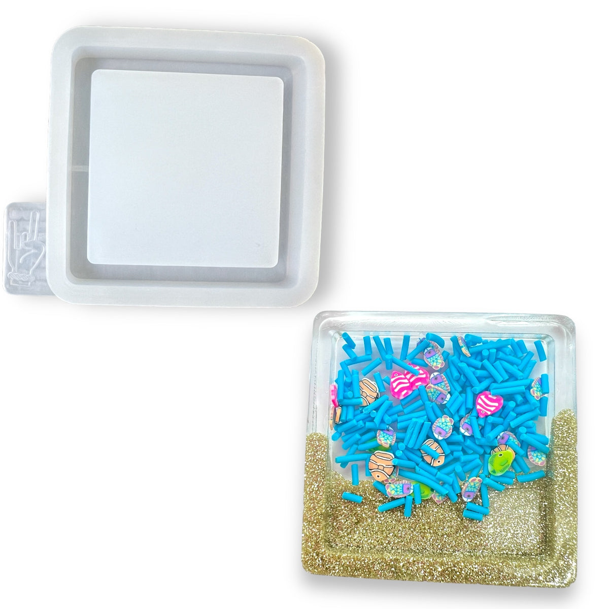 Square Magnet Shaker Mold for UV and Epoxy Resin Art