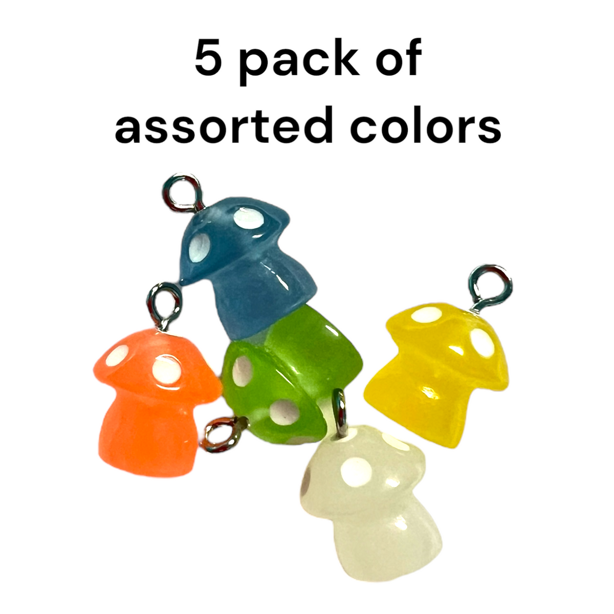 Mushroom Assorted 5 Pack of Charms