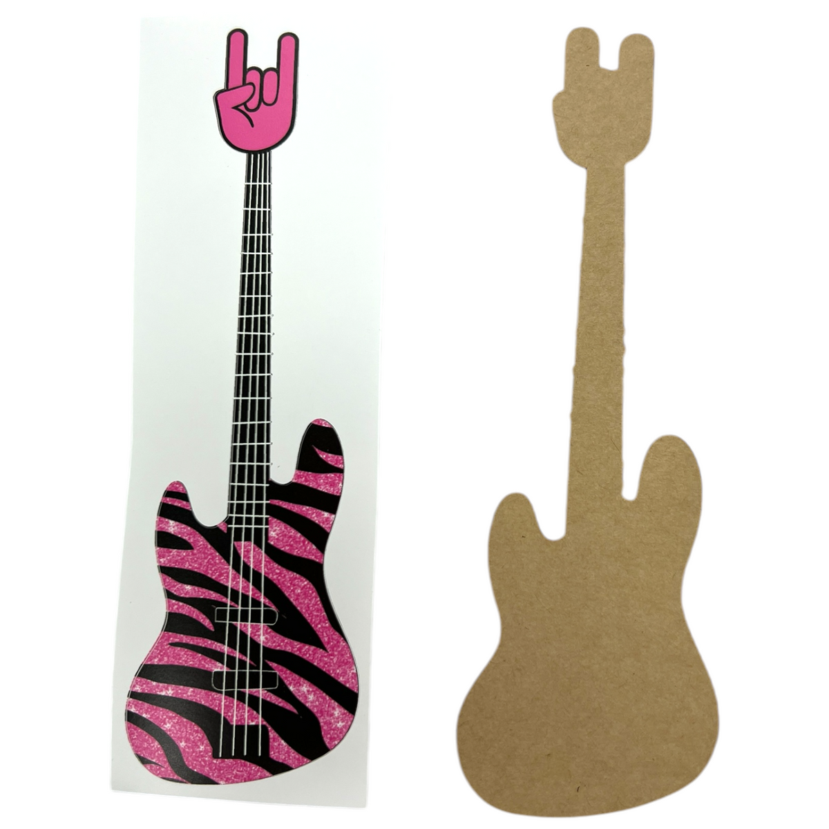 Guitar Bookmark Acrylic Blank With Vinyl Decal for UV and Epoxy Resin