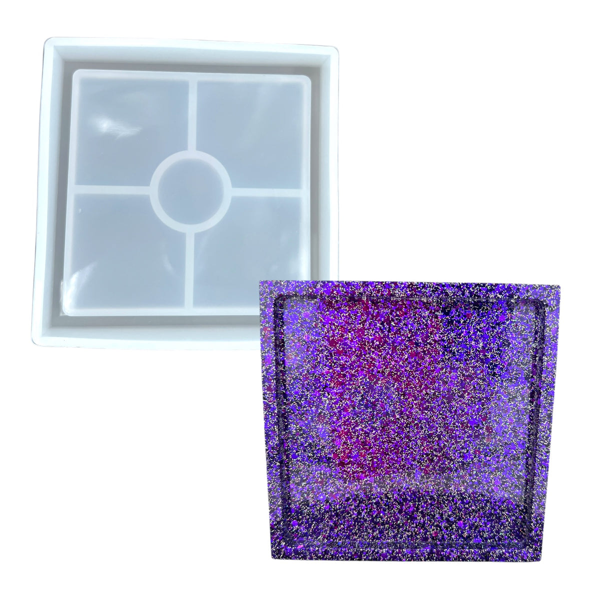 Square Petri Dish Coaster Transparent Silicone Mold for Epoxy Resin Art