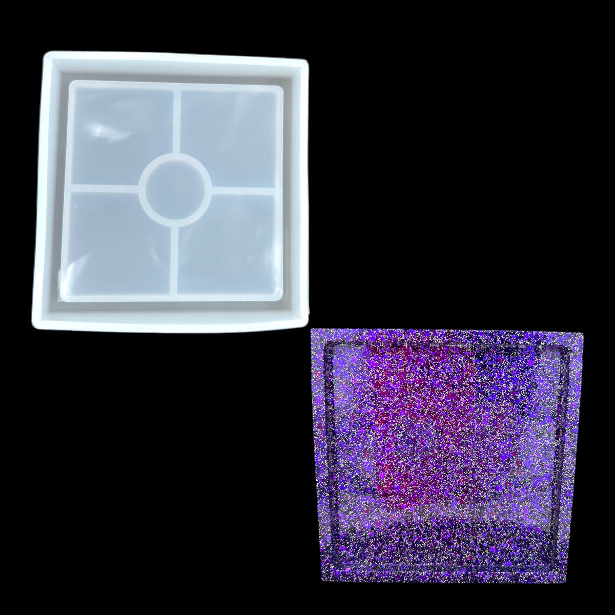 Square Petri Dish Coaster Transparent Silicone Mold for Epoxy Resin Art