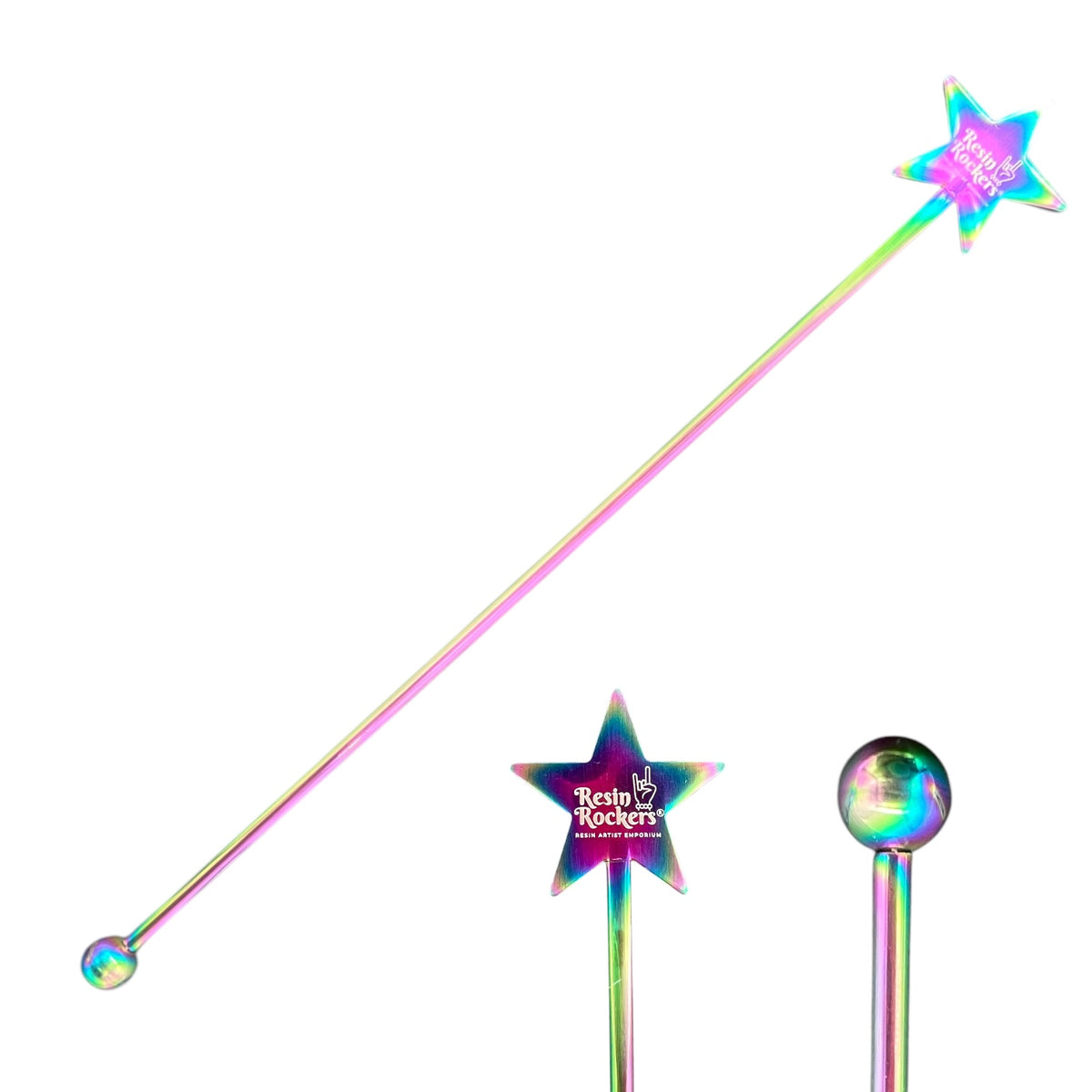 Resin Rockers Exclusive Reusable Rainbow Star Stirring Rod for Resin Art