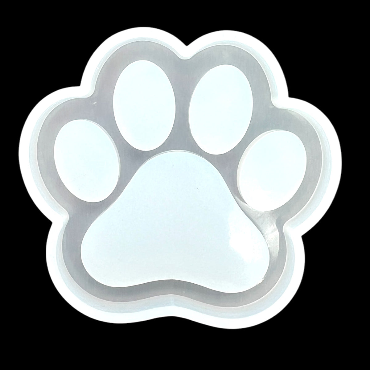 Paw Shaker Badge Reel or Phone Grip Shaker Silicone Mold for Epoxy and UV Resin Art