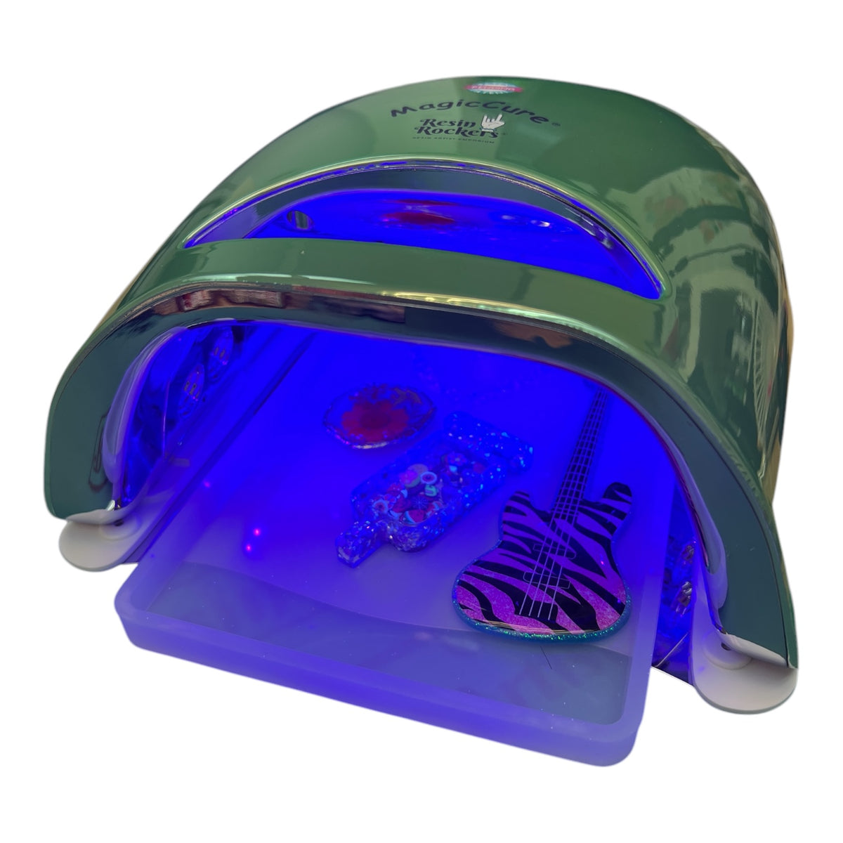 PREORDER Limited Edition Metallic Green Goddess Resin Rockers MagicCure® LED 360 Curing Lamp for UV Resin MC1100