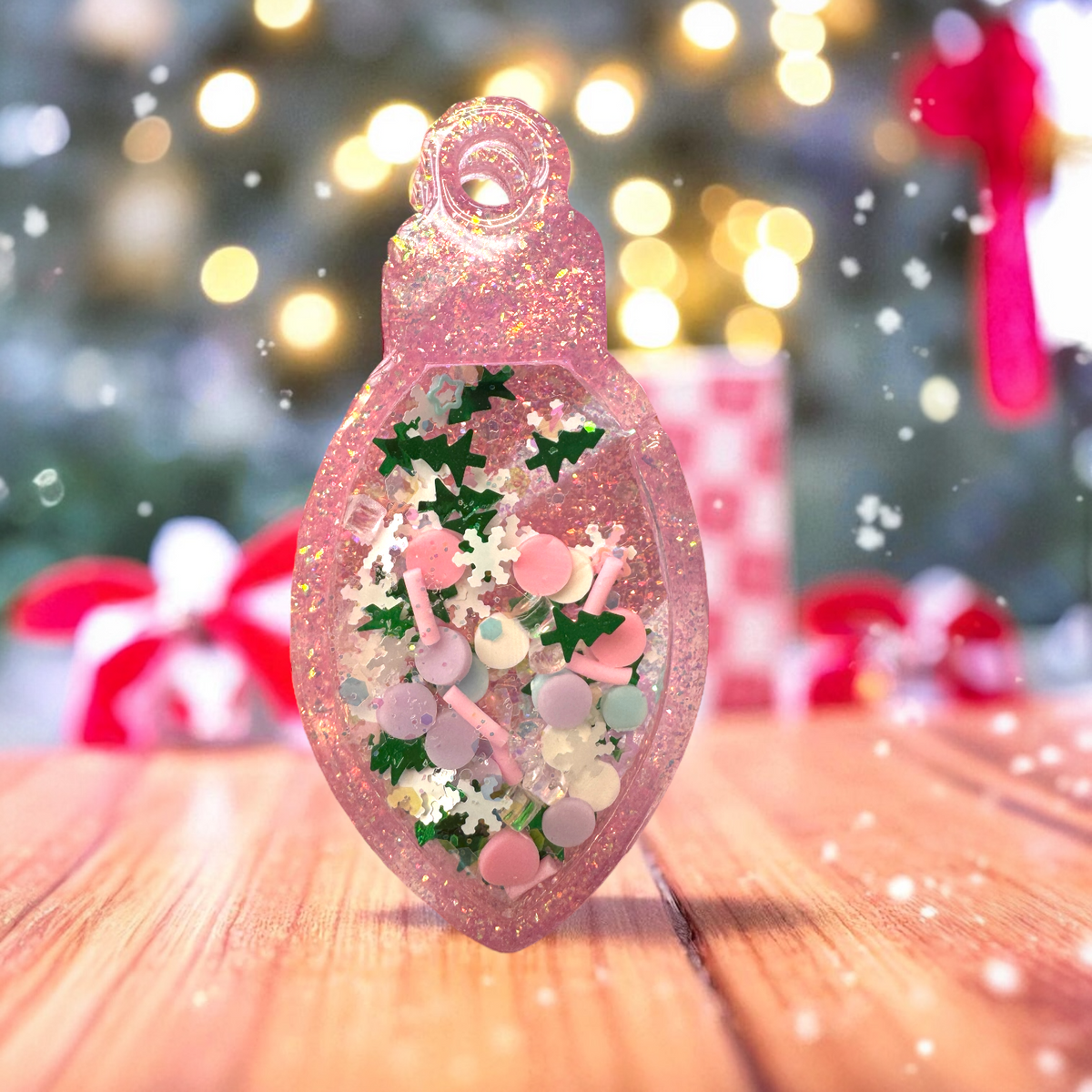 Christmas Light Bulb Shaker Mold with Holiday Clay