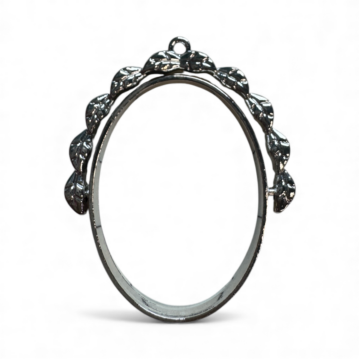 10 Pack of Oval Shaped Open Back Spinner Pendant Bezel Blank