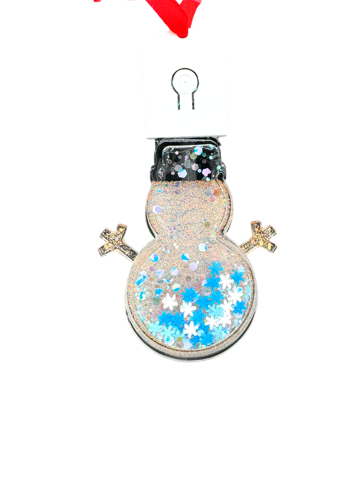 Snowman LED Snow Globe Shaker Ornament Blank Kit