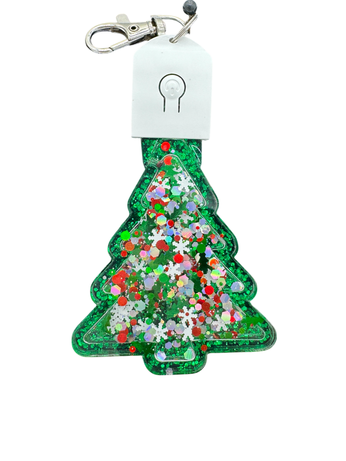 Christmas Tree LED Snow Globe Shaker Ornament Blank Kit