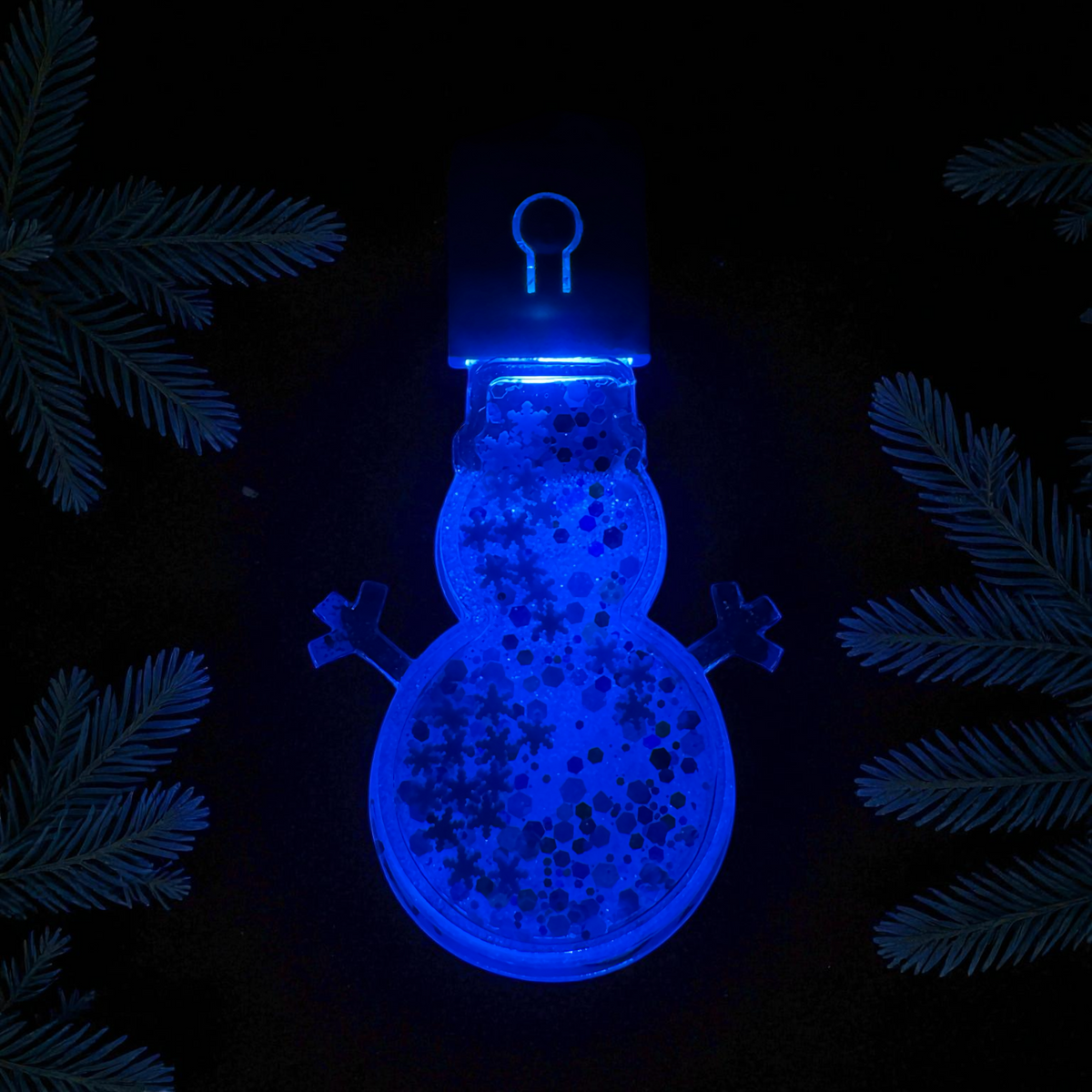 Snowman LED Snow Globe Shaker Ornament Blank Kit