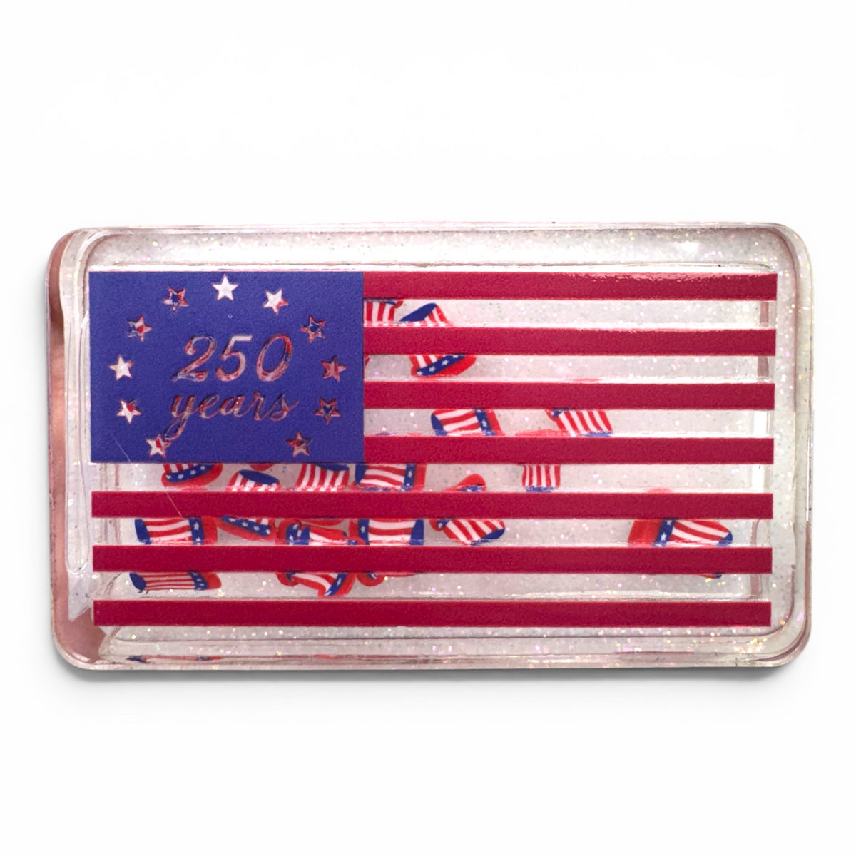 American Flag 250th Anniversary Snow Globe Shaker Blank Kit