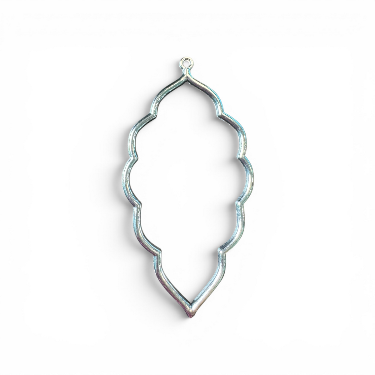 Large Leaf Open Back Bezel Blank - 10 Pcs