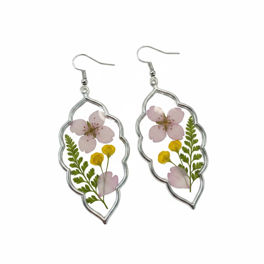 Large Leaf Open Back Bezel Blank - 10 Pcs