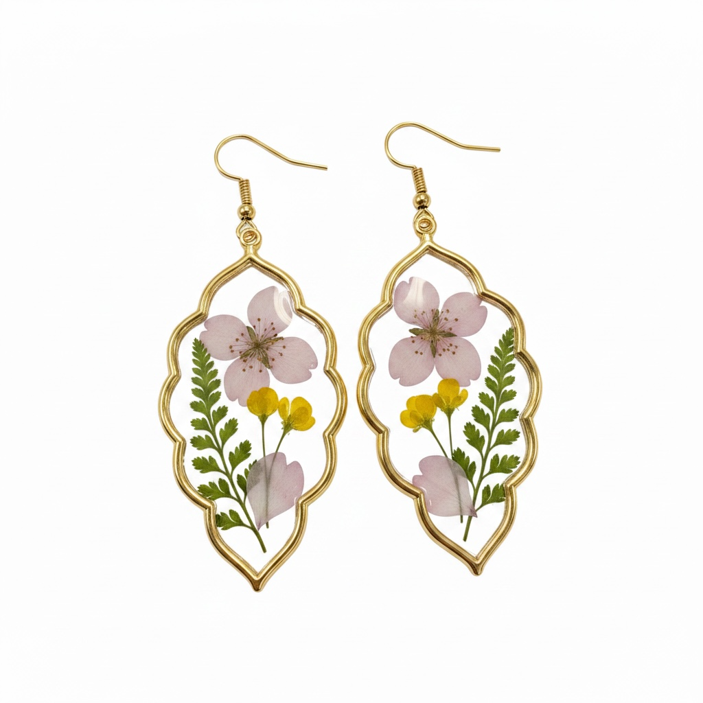 Large Leaf Open Back Bezel Blank - 10 Pcs