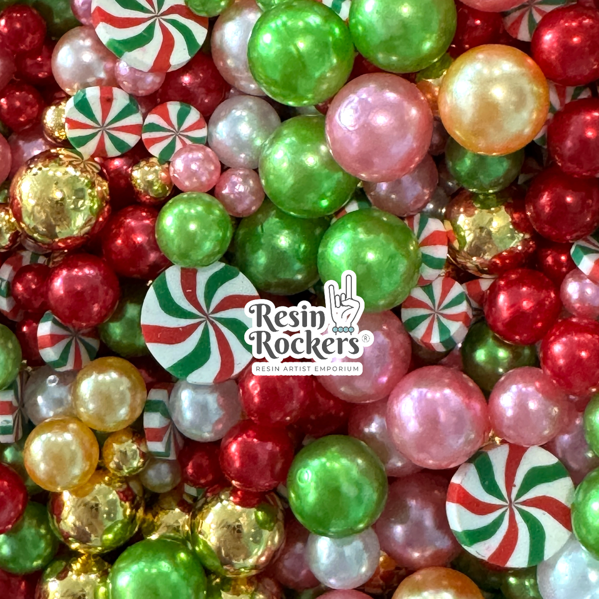 Holiday Jubilee Pearl and Polymer Clay Piece Mix