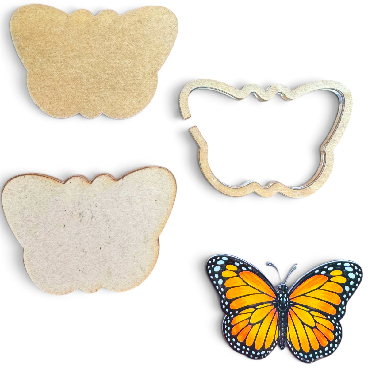 Monarch Butterfly Snow Globe Shaker Blank Kit with UV DTF Decal