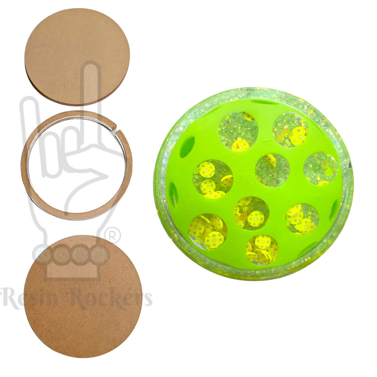 Pickleball Snow Globe Shaker Blank Kit