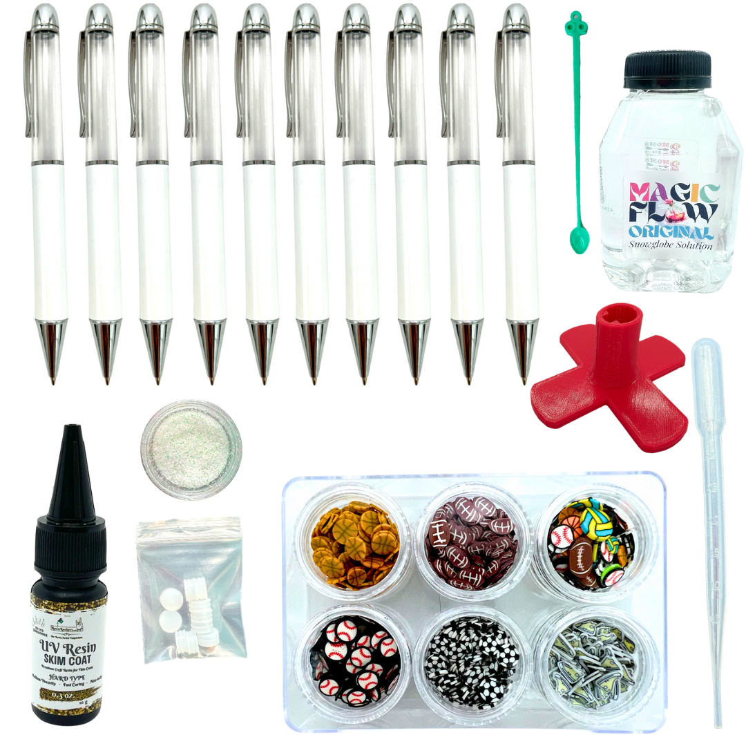 Play Ball Snow Globe Chunky Ballpoint Sublimation Pen Crafting Kit