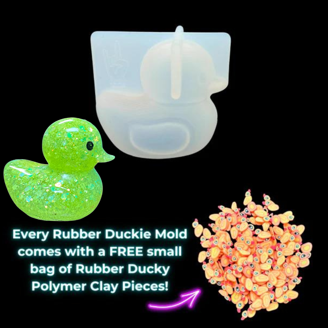 Resin Rockers Exclusive Rubber Duck Mold for UV and Epoxy Resin - FREE CLAY