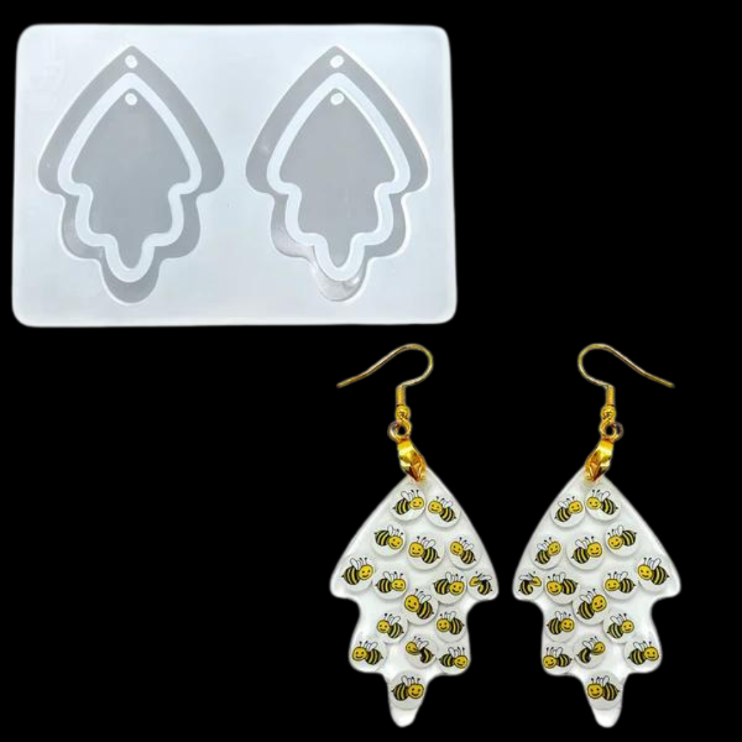 Dual Leaf Dangle Earring Mold