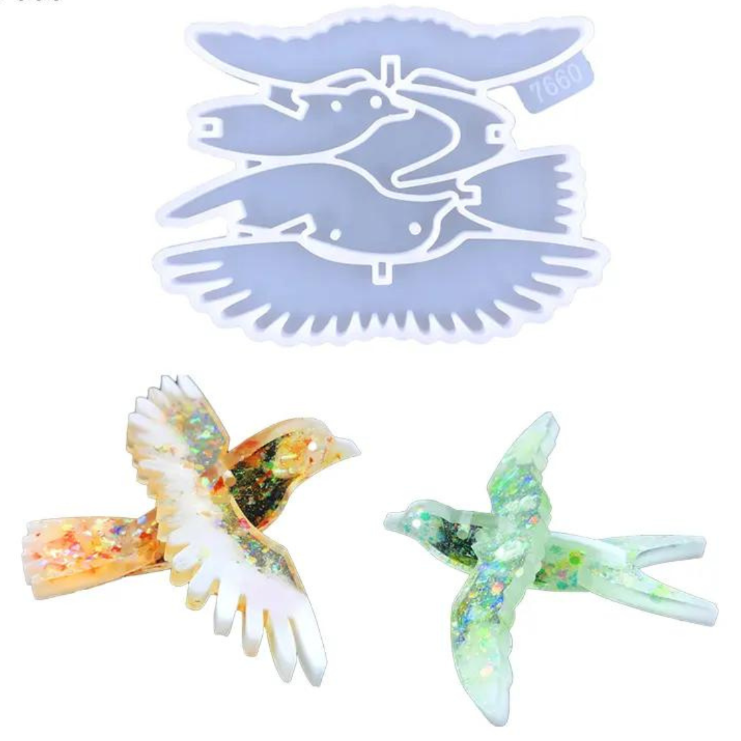UV-safe 3D Bird Ornament Mold for UV and Epoxy Resin Art