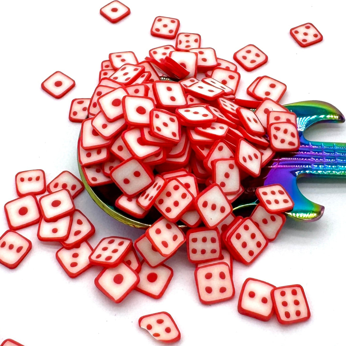 Dice Polymer Clay Pieces for Snow Globe Tumblers and Shakers