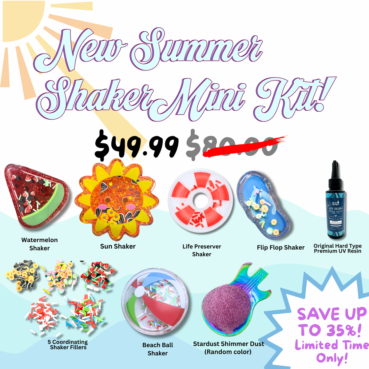 UV Resin Mini Kit Summer Shakers Edition - Rocker Release!