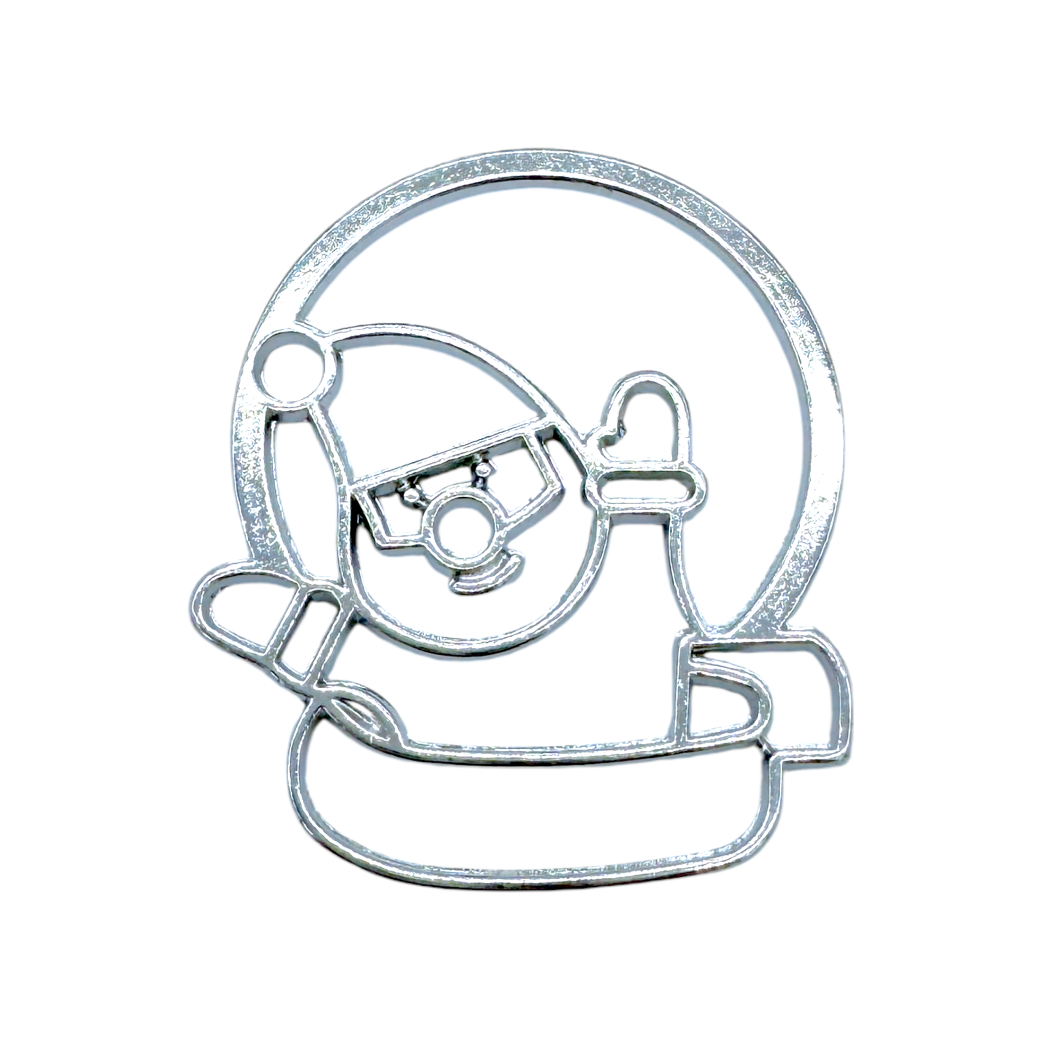 10-Pack of Santa Snow Globe Open Back Pendant or Earring Bezel Blanks