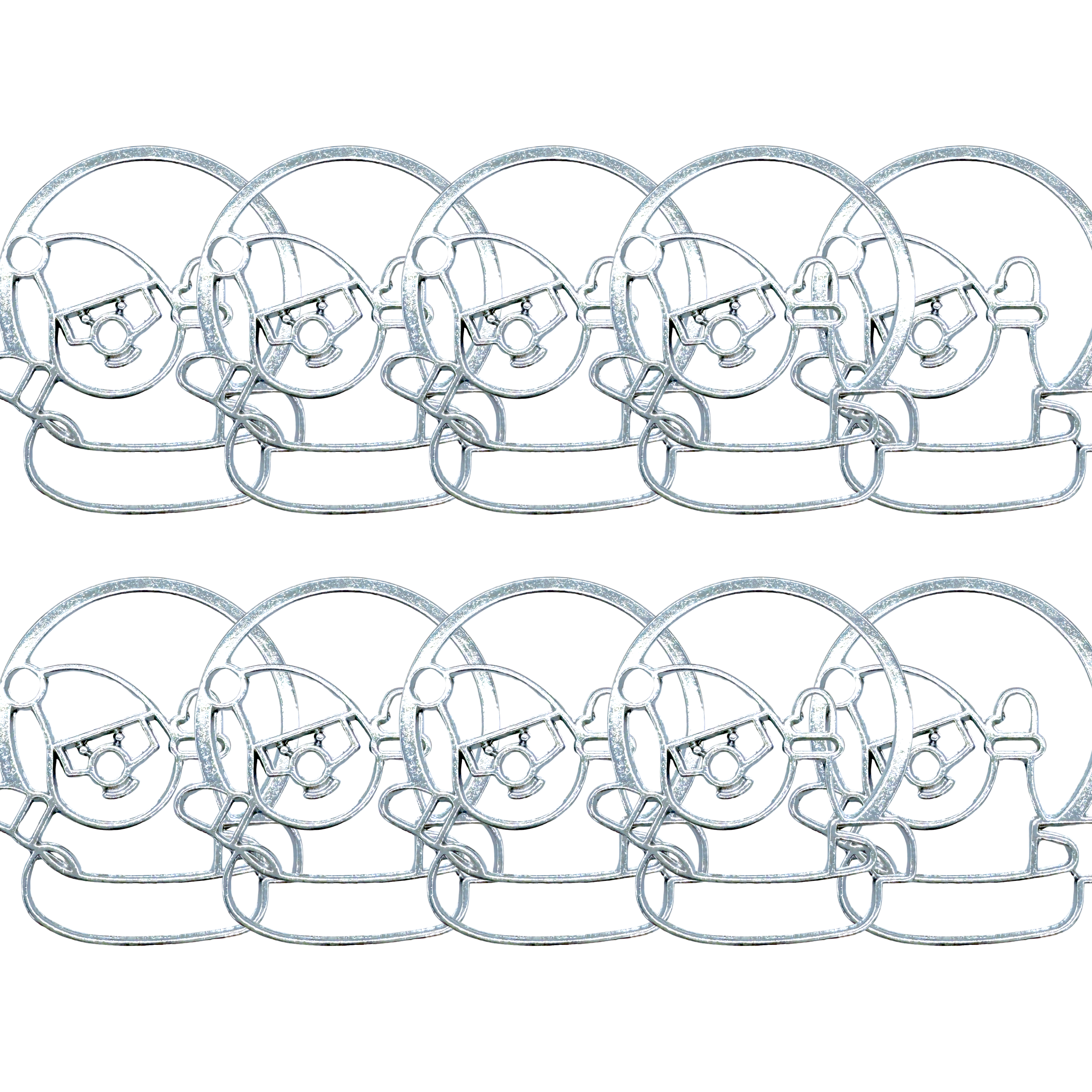 10-Pack of Santa Snow Globe Open Back Pendant or Earring Bezel Blanks