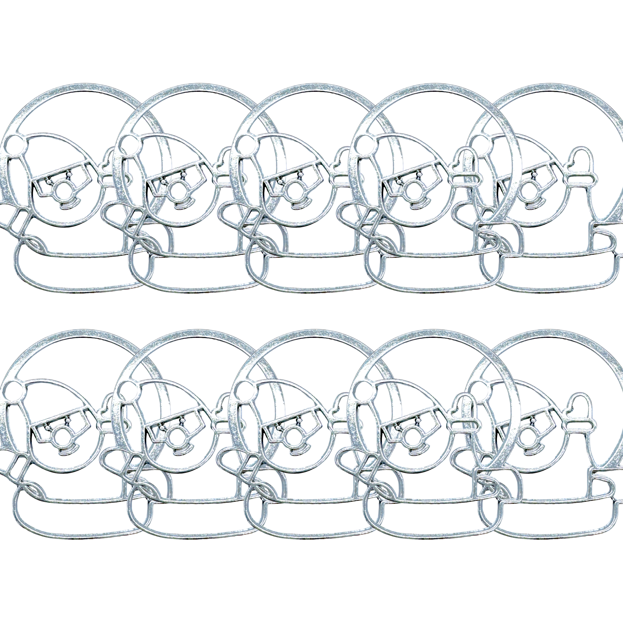 10-Pack of Santa Snow Globe Open Back Pendant or Earring Bezel Blanks