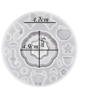 Wreath Shaker Badge Reel or Phone Grip Mold with Pre-cut Film