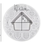 Gingerbread House Shaker Badge Reel or Phone Grip Mold with Pre-cut Film