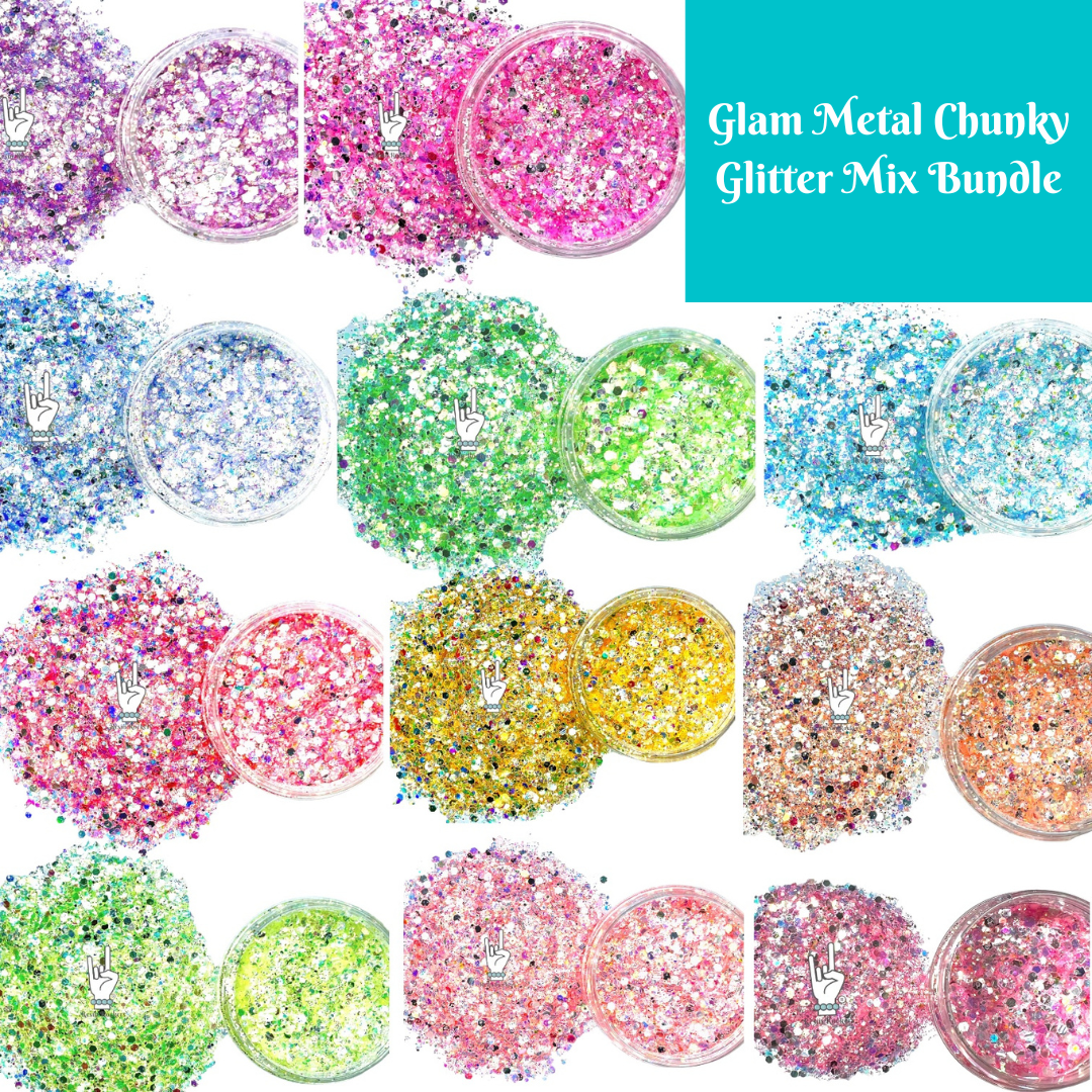 Glam Metal Chunky Glitter Mix Bundle