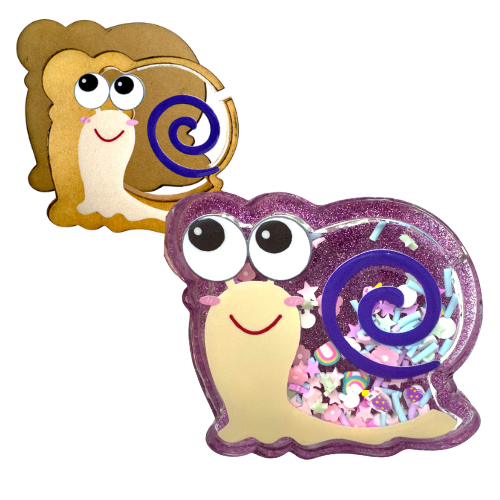 Snail Snow Globe Shaker Blank Kit with UV DTF Decal